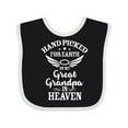 thumbnail image 1 of Inktastic Handpicked for Earth by My Great Grandpa in Heaven Boys or Girls Baby Bib, 1 of 4