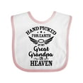 thumbnail image 1 of Inktastic Handpicked for Earth by My Great Grandpa in Heaven Boys or Girls Baby Bib, 1 of 4