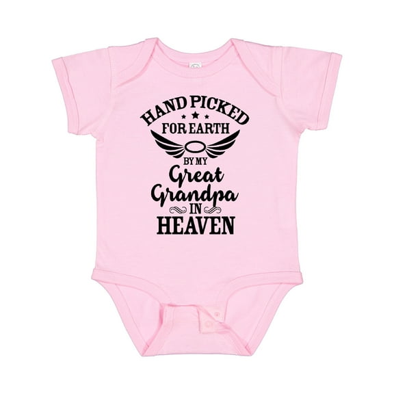 Inktastic Handpicked for Earth by My Great Grandpa in Heaven Boys or Girls Baby Bodysuit