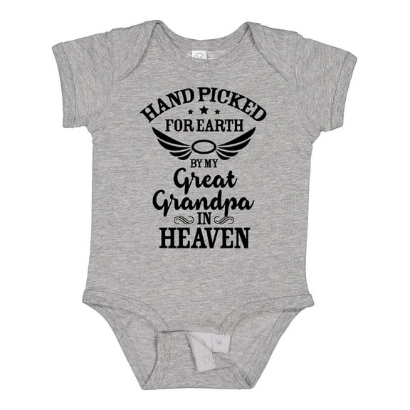 Inktastic Handpicked for Earth by My Great Grandpa in Heaven Boys or Girls Baby Bodysuit