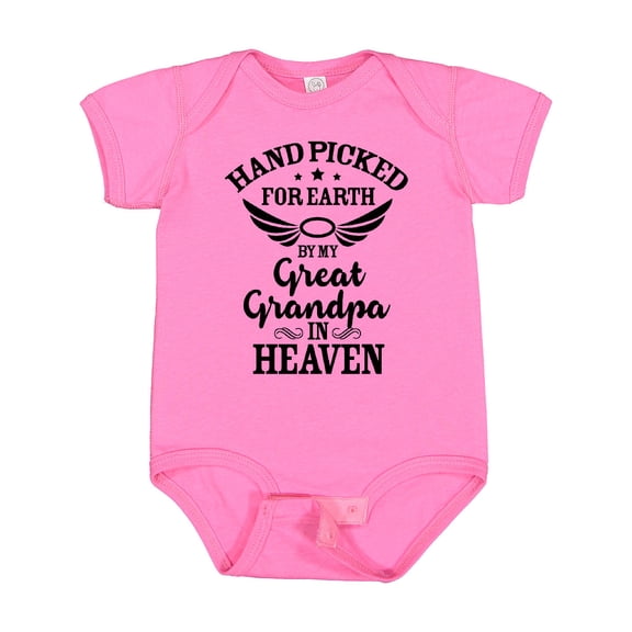 Inktastic Handpicked for Earth by My Great Grandpa in Heaven Boys or Girls Baby Bodysuit