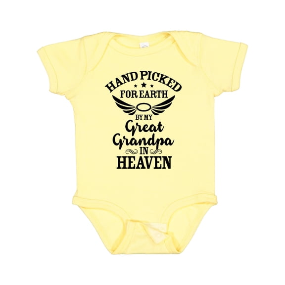 Inktastic Handpicked for Earth by My Great Grandpa in Heaven Boys or Girls Baby Bodysuit