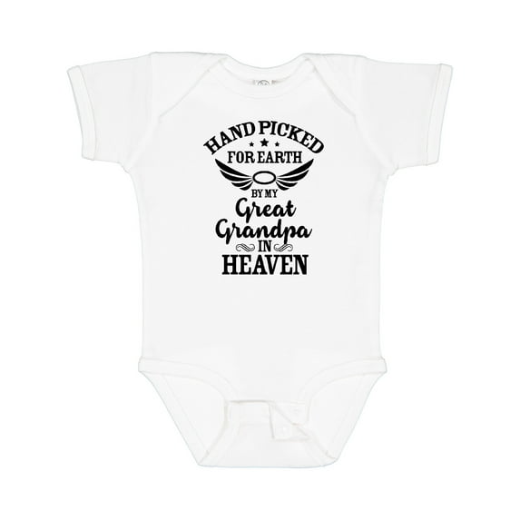 Inktastic Handpicked for Earth by My Great Grandpa in Heaven Boys or Girls Baby Bodysuit