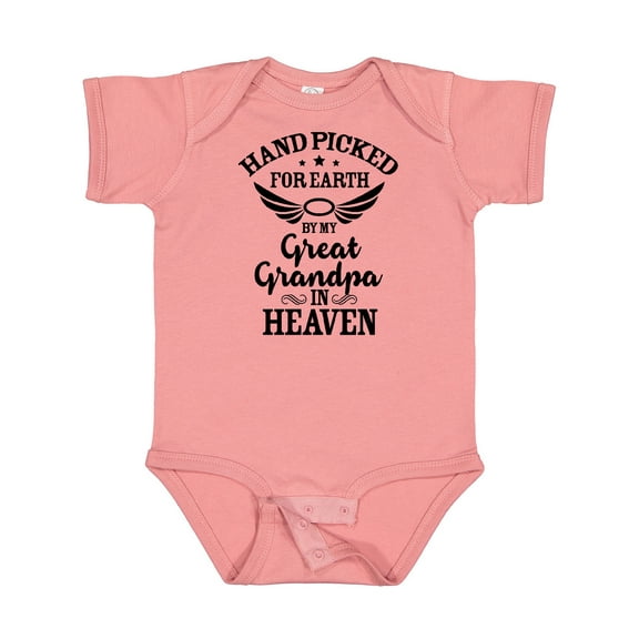 Inktastic Handpicked for Earth by My Great Grandpa in Heaven Boys or Girls Baby Bodysuit