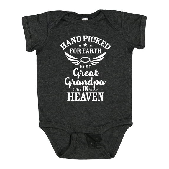Inktastic Handpicked for Earth by My Great Grandpa in Heaven Boys or Girls Baby Bodysuit