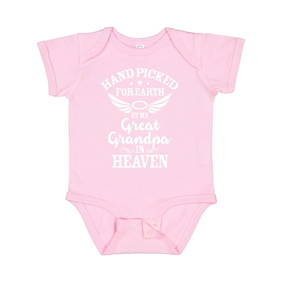 Inktastic Handpicked for Earth by My Great Grandpa in Heaven Boys or Girls Baby Bodysuit