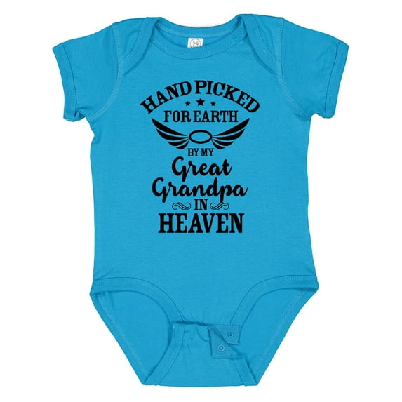 Inktastic Handpicked for Earth by My Great Grandpa in Heaven Boys or Girls Baby Bodysuit