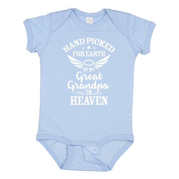 Inktastic Handpicked for Earth by My Great Grandpa in Heaven Boys or Girls Baby Bodysuit
