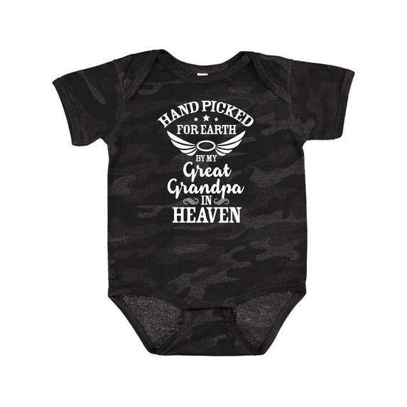 Inktastic Handpicked for Earth by My Great Grandpa in Heaven Boys or Girls Baby Bodysuit
