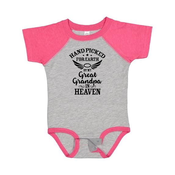 Inktastic Handpicked for Earth by My Great Grandpa in Heaven Boys or Girls Baby Bodysuit