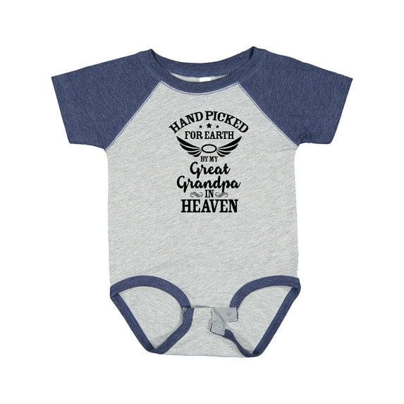 Inktastic Handpicked for Earth by My Great Grandpa in Heaven Boys or Girls Baby Bodysuit