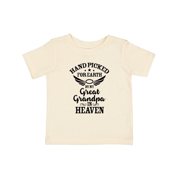 Inktastic Handpicked for Earth by My Great Grandpa in Heaven Boys or Girls Baby T-Shirt