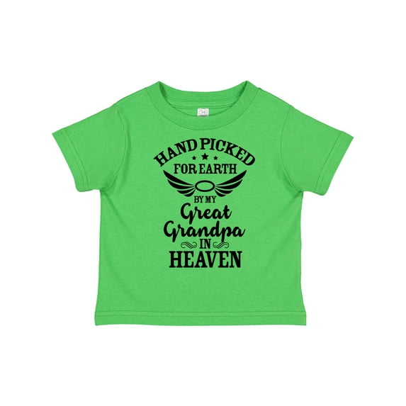 Inktastic Handpicked for Earth by My Great Grandpa in Heaven Boys or Girls Toddler T-Shirt
