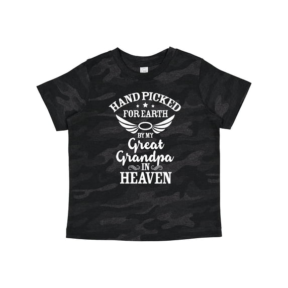 Inktastic Handpicked for Earth by My Great Grandpa in Heaven Boys or Girls Toddler T-Shirt