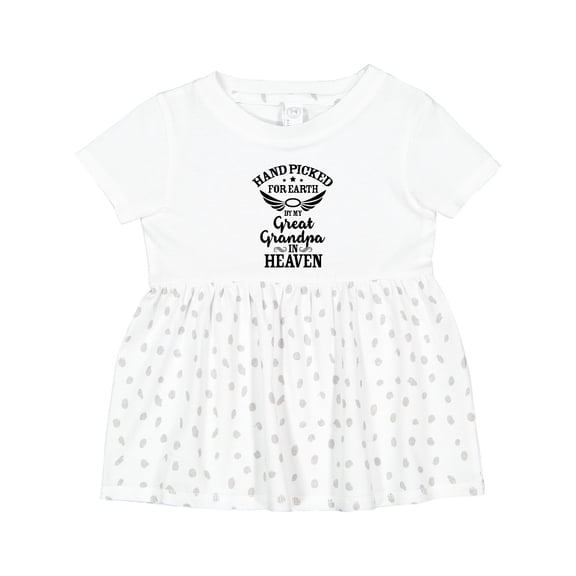 Inktastic Handpicked for Earth by My Great Grandpa in Heaven Girls Baby Dress