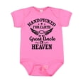 thumbnail image 1 of Inktastic Handpicked for Earth by My Great Uncle in Heaven Boys or Girls Baby Bodysuit, 1 of 5