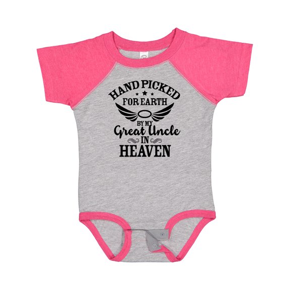 Inktastic Handpicked for Earth by My Great Uncle in Heaven Boys or Girls Baby Bodysuit