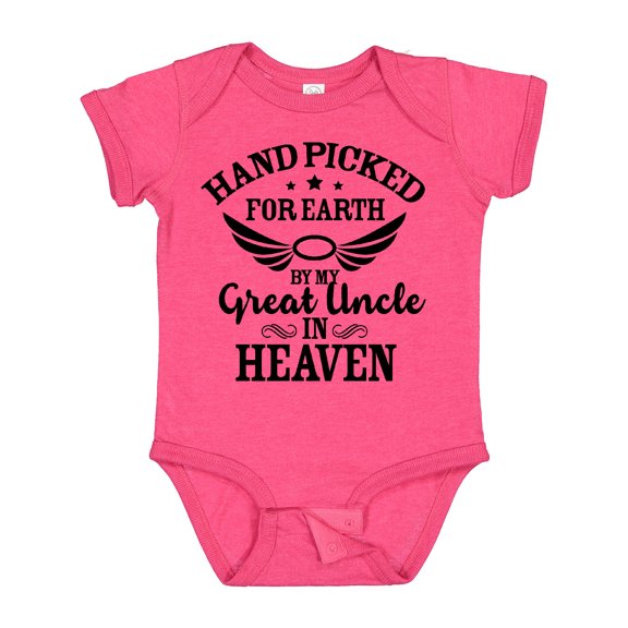 Inktastic Handpicked for Earth by My Great Uncle in Heaven Boys or Girls Baby Bodysuit