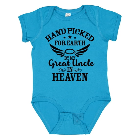 Inktastic Handpicked for Earth by My Great Uncle in Heaven Boys or Girls Baby Bodysuit