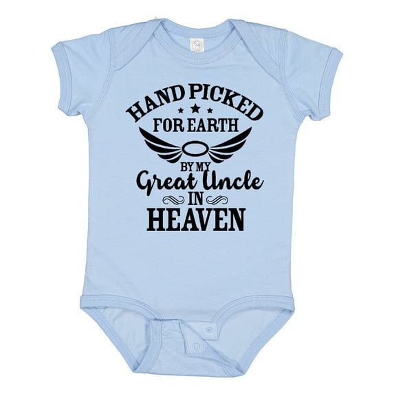 Inktastic Handpicked for Earth by My Great Uncle in Heaven Boys or Girls Baby Bodysuit