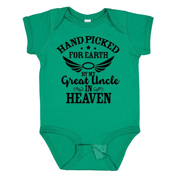 Inktastic Handpicked for Earth by My Great Uncle in Heaven Boys or Girls Baby Bodysuit