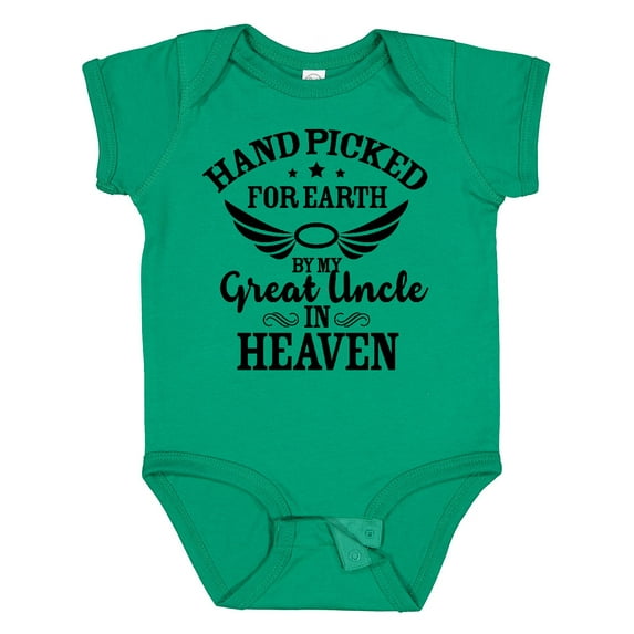 Inktastic Handpicked for Earth by My Great Uncle in Heaven Boys or Girls Baby Bodysuit