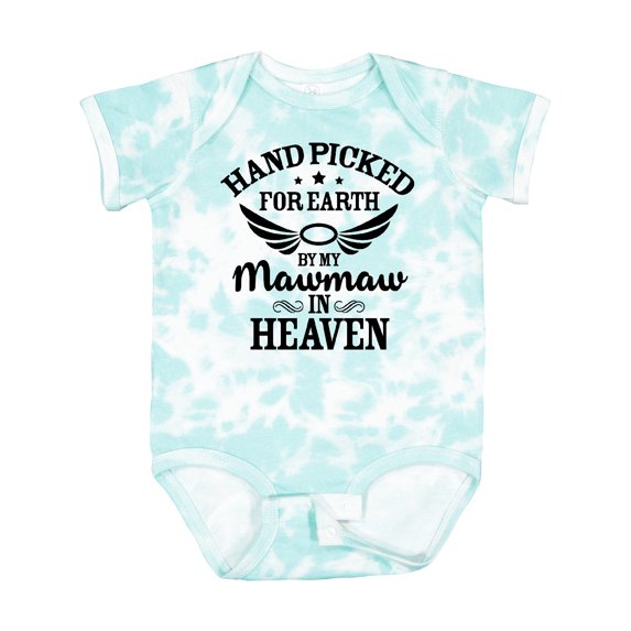 Inktastic Handpicked for Earth by My Mawmaw in Heaven with Angel Wings Boys or Girls Baby Bodysuit