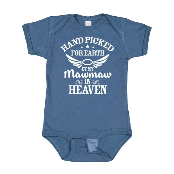 Inktastic Handpicked for Earth by My Mawmaw in Heaven with Angel Wings Boys or Girls Baby Bodysuit