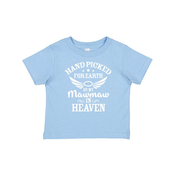 Inktastic Handpicked for Earth by My Mawmaw in Heaven with Angel Wings Boys or Girls Baby T-Shirt