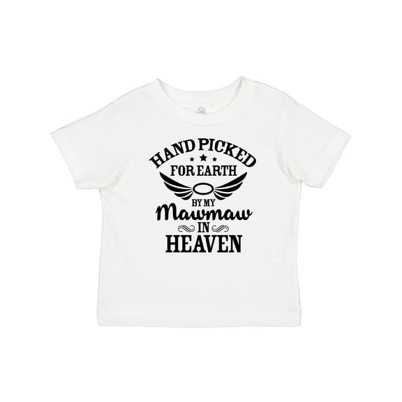 Inktastic Handpicked for Earth by My Mawmaw in Heaven with Angel Wings Boys or Girls Baby T-Shirt