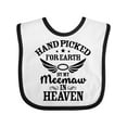 thumbnail image 1 of Inktastic Handpicked for Earth by My Meemaw in Heaven with Angel Wings Boys or Girls Baby Bib, 1 of 4