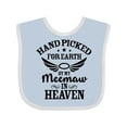 thumbnail image 1 of Inktastic Handpicked for Earth by My Meemaw in Heaven with Angel Wings Boys or Girls Baby Bib, 1 of 4