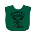 thumbnail image 1 of Inktastic Handpicked for Earth by My Mimi in Heaven with Angel Wings Boys or Girls Baby Bib, 1 of 4