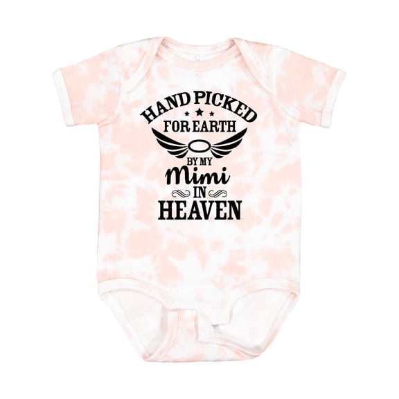 Inktastic Handpicked for Earth by My Mimi in Heaven with Angel Wings Boys or Girls Baby Bodysuit