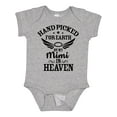 thumbnail image 1 of Inktastic Handpicked for Earth by My Mimi in Heaven with Angel Wings Boys or Girls Baby Bodysuit, 1 of 5