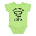 thumbnail image 1 of Inktastic Handpicked for Earth by My Mimi in Heaven with Angel Wings Boys or Girls Baby Bodysuit, 1 of 5