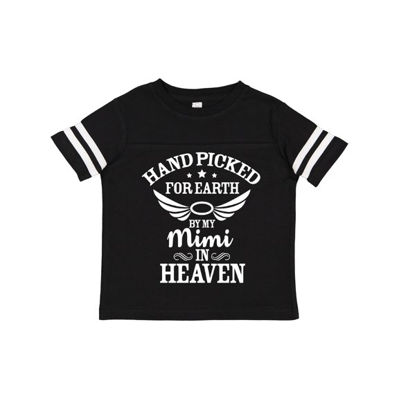Inktastic Handpicked for Earth by My Mimi in Heaven with Angel Wings Boys or Girls Toddler T-Shirt
