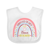 Inktastic Handpicked for Earth by My Nana in Heaven Rainbow Boys or Girls Baby Bib
