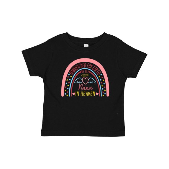 Inktastic Handpicked for Earth by My Nana in Heaven Rainbow Boys or Girls Baby T-Shirt