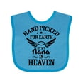thumbnail image 1 of Inktastic Handpicked for Earth by My Nana in Heaven with Angel Wings Boys or Girls Baby Bib, 1 of 4