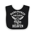 thumbnail image 1 of Inktastic Handpicked for Earth by My Nana in Heaven with Angel Wings Boys or Girls Baby Bib, 1 of 4