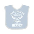 thumbnail image 1 of Inktastic Handpicked for Earth by My Nana in Heaven with Angel Wings Boys or Girls Baby Bib, 1 of 4