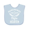 thumbnail image 1 of Inktastic Handpicked for Earth by My Nana in Heaven with Angel Wings Boys or Girls Baby Bib, 1 of 4