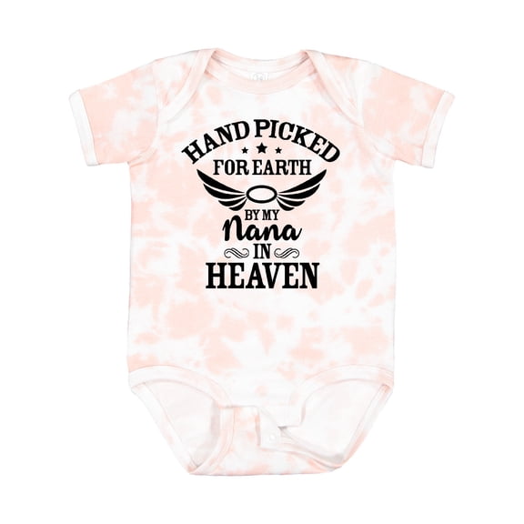 Inktastic Handpicked for Earth by My Nana in Heaven with Angel Wings Boys or Girls Baby Bodysuit