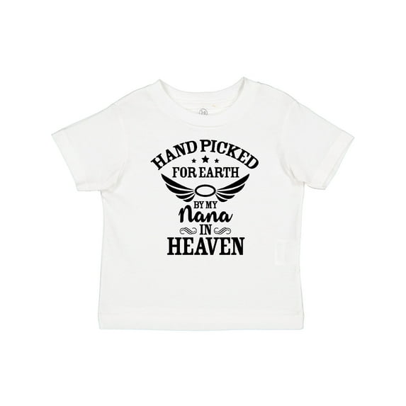 Inktastic Handpicked for Earth by My Nana in Heaven with Angel Wings Boys or Girls Baby T-Shirt