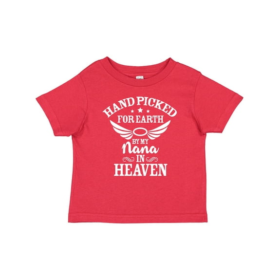 Inktastic Handpicked for Earth by My Nana in Heaven with Angel Wings Boys or Girls Baby T-Shirt