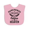 thumbnail image 1 of Inktastic Handpicked for Earth by My Nonna in Heaven with Angel Wings Boys or Girls Baby Bib, 1 of 4