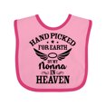 thumbnail image 1 of Inktastic Handpicked for Earth by My Nonna in Heaven with Angel Wings Boys or Girls Baby Bib, 1 of 4