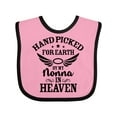 thumbnail image 1 of Inktastic Handpicked for Earth by My Nonna in Heaven with Angel Wings Boys or Girls Baby Bib, 1 of 4