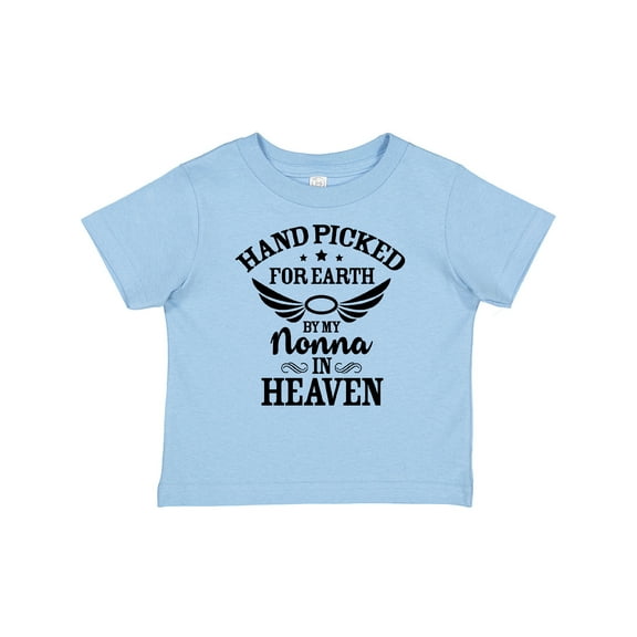 Inktastic Handpicked for Earth by My Nonna in Heaven with Angel Wings Boys or Girls Baby T-Shirt